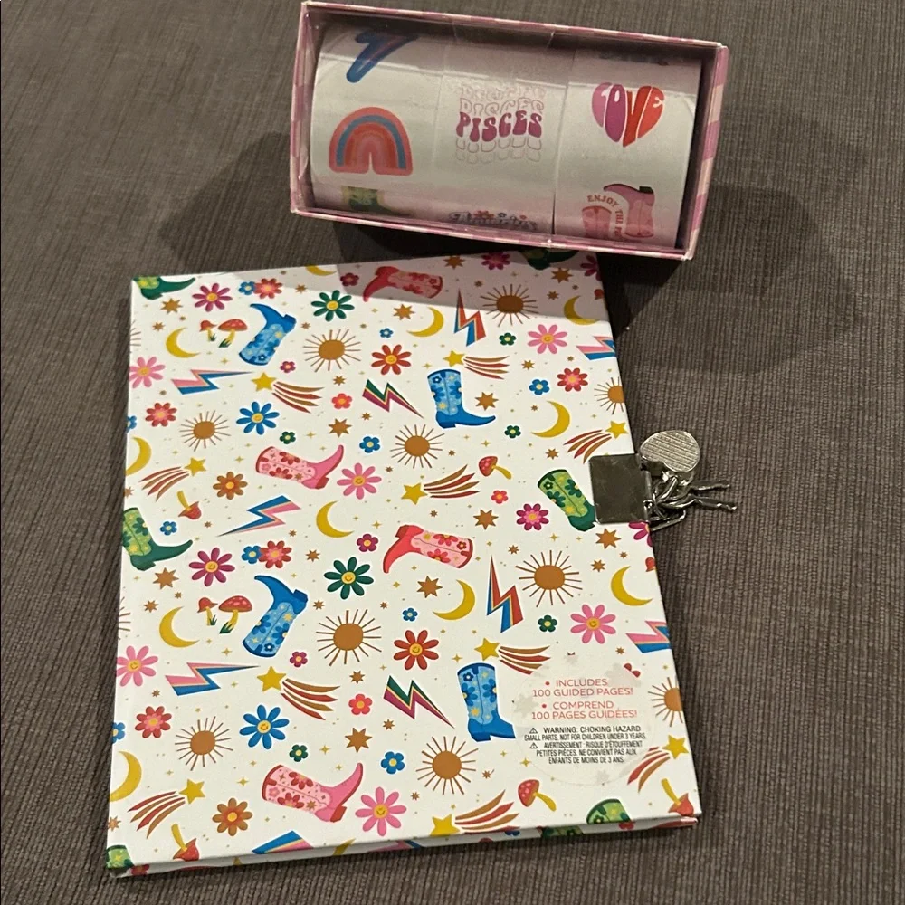 Cowgirl Diary Bundle NEW - Guided Journal & 900 Stickers (3 Rolls)